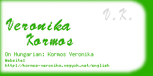 veronika kormos business card